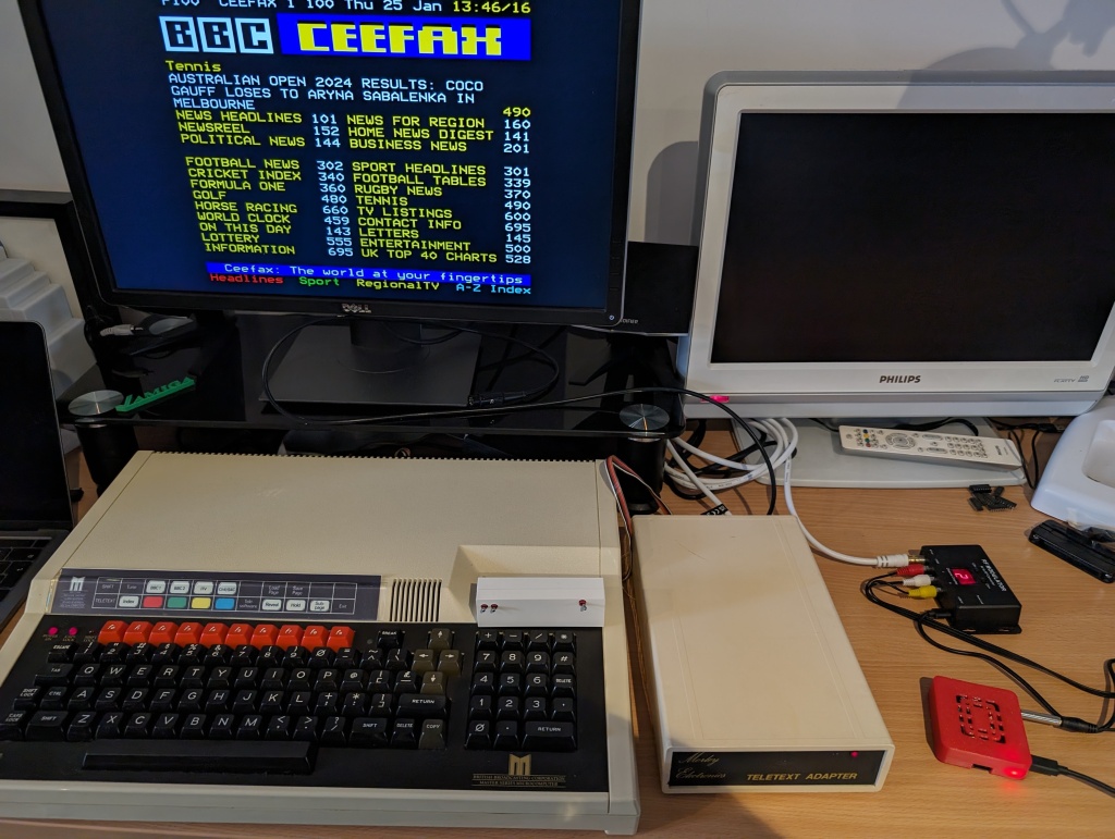 Teletext on a BBC computer in 2024